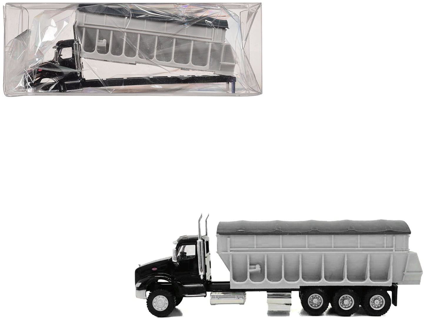 Peterbilt 579 Potato/Sugar Beet Truck Black 1/87 (HO) Plastic Model Car