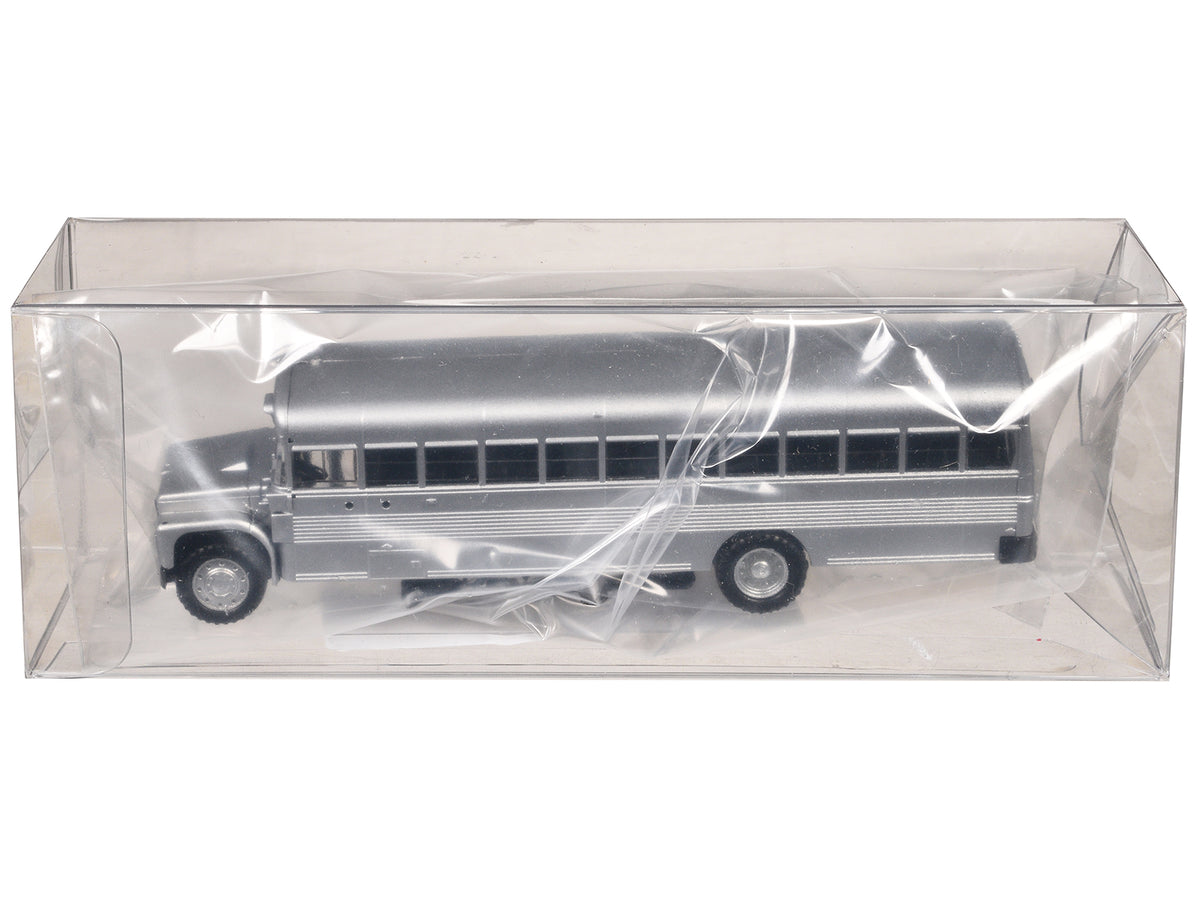 School Bus Silver Metallic 1/87 (HO) Plastic Model