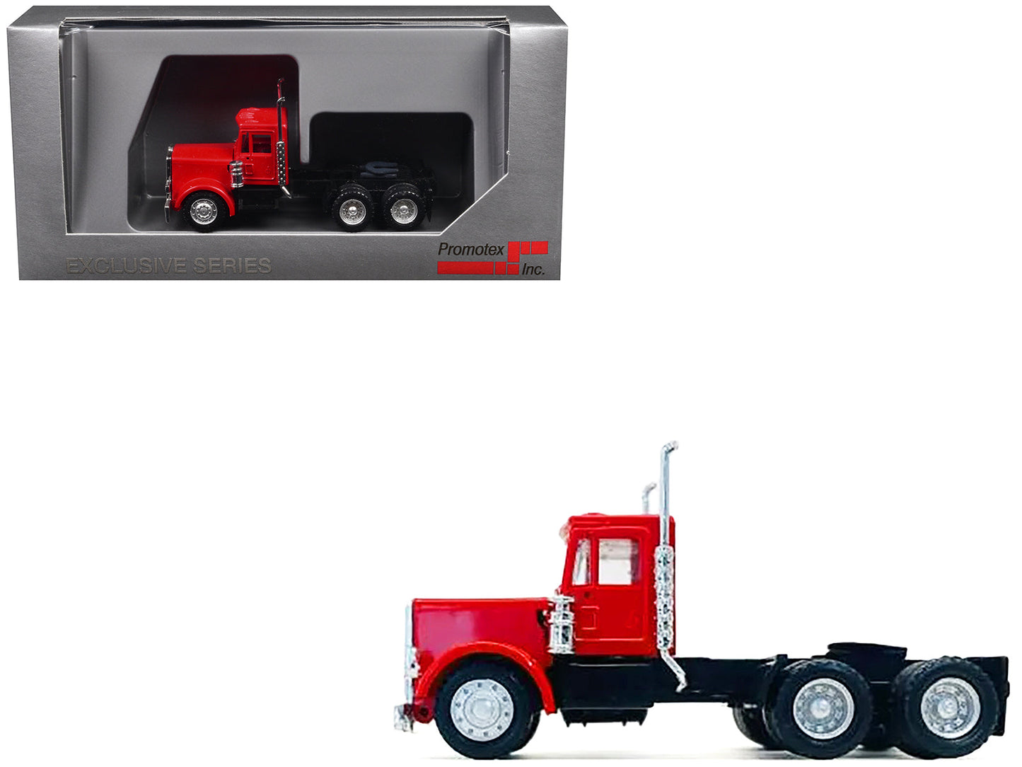 Peterbilt Short Day Cab Red 1/87 (HO) Plastic Model Car