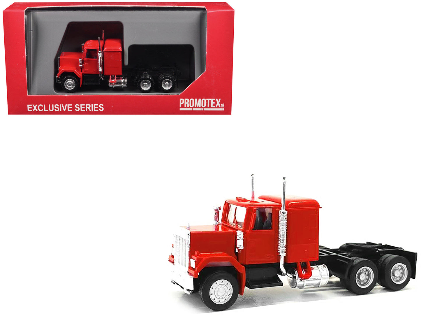 GMC Sleeper Cab Red 1/87 (HO) Plastic Model Car