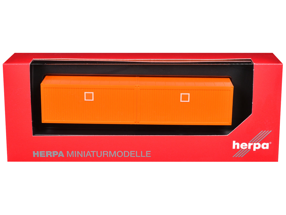 Mobile Offices Orange Set of 2 pieces 1/87 (HO) Plastic Model