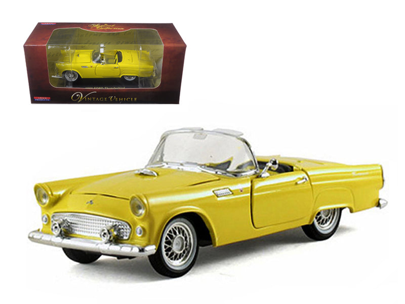 1955 Ford Thunderbird Convertible Yellow 1/32 Diecast Car Model