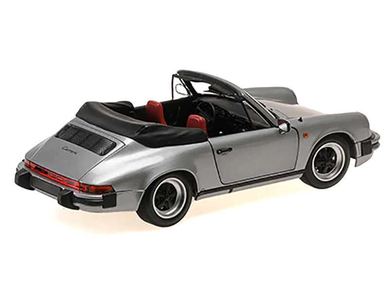 1983 Porsche 911 Carrera Cabriolet 3.2 Gray Metallic 1/18 Diecast Model Car