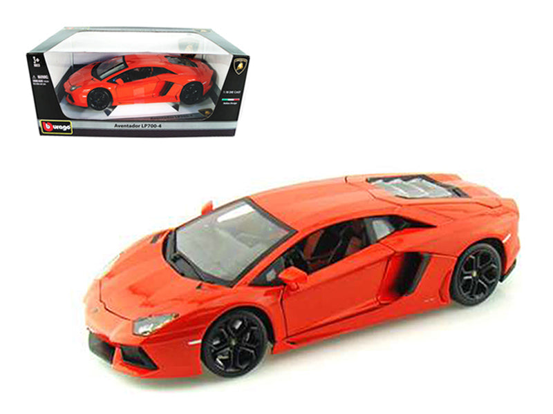2012 Lamborghini Aventador LP700-4 Orange 1/18 Diecast Model Car