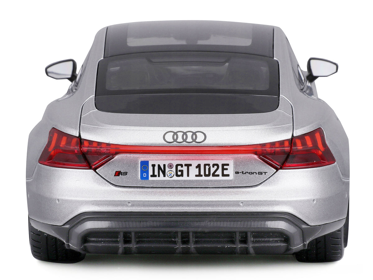 2022 Audi RS e-tron GT Silver Metallic with Sunroof 1/18 Diecast Model Car