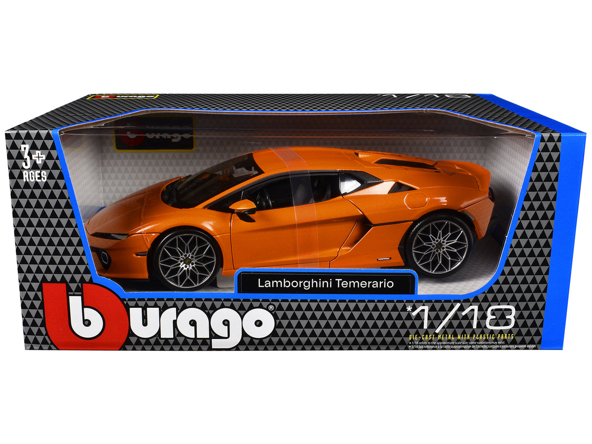 Lamborghini Temerario Orange Metallic 1/18 Diecast Model Car