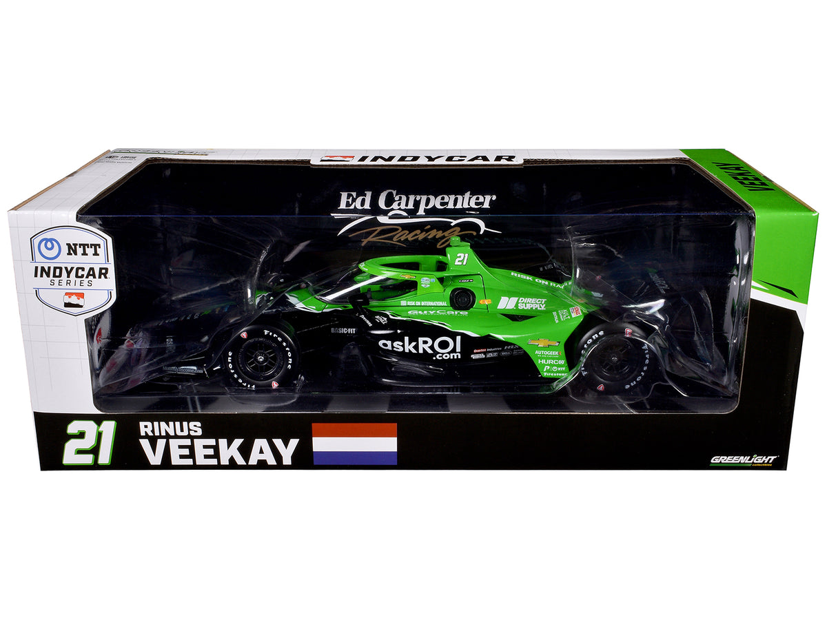 Dallara IndyCar #21 Rinus VeeKay "Risk On International" Ed Carpenter Racing "NTT IndyCar Series" (2024) 1/18 Diecast Model Car