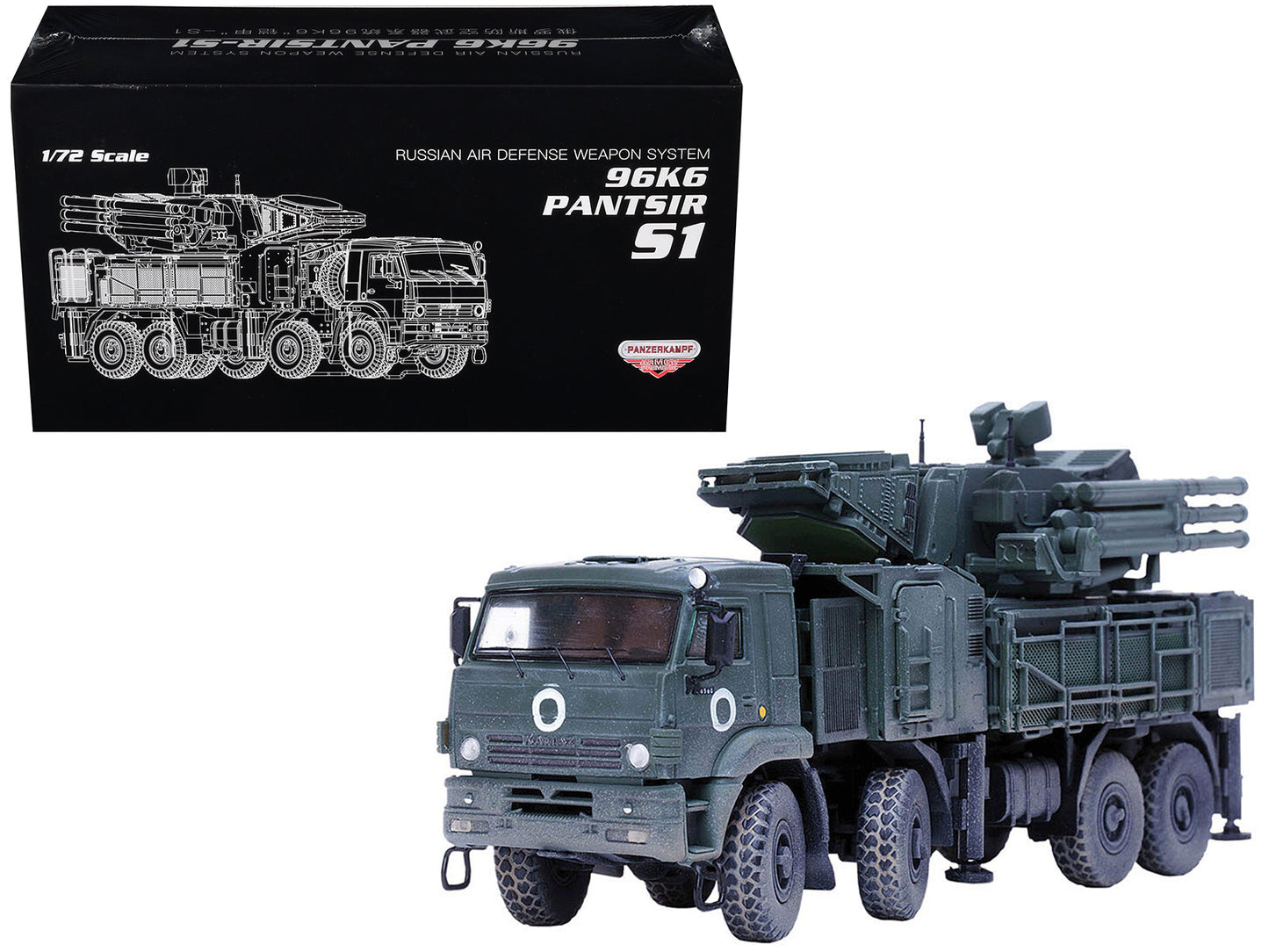 Pantsir S1 96K6 Self-Propelled Air Defense Weapon System "Ukraine War" Russian Army "Armor Premium" Series 1/72 Diecast Model