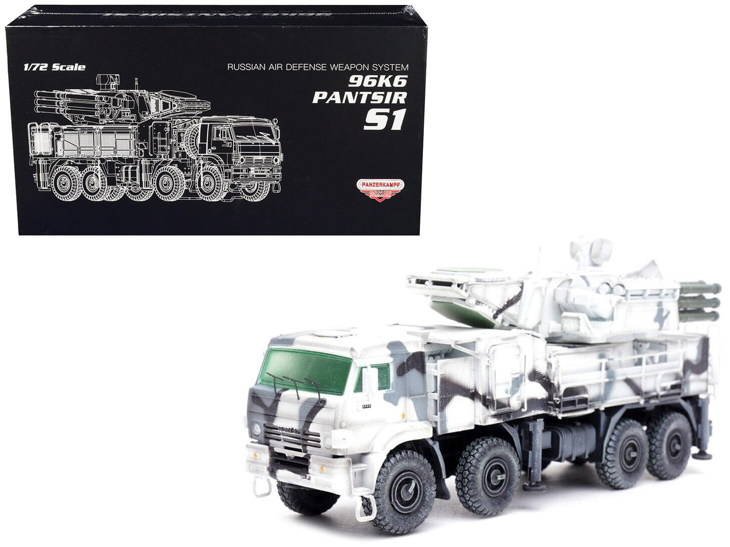 Pantsir S1 96K6 Self-Propelled Air Defense Weapon System Winter Camouflage "Russia's Arctic Forces" "Armor Premium" Series 1/72 Diecast Model
