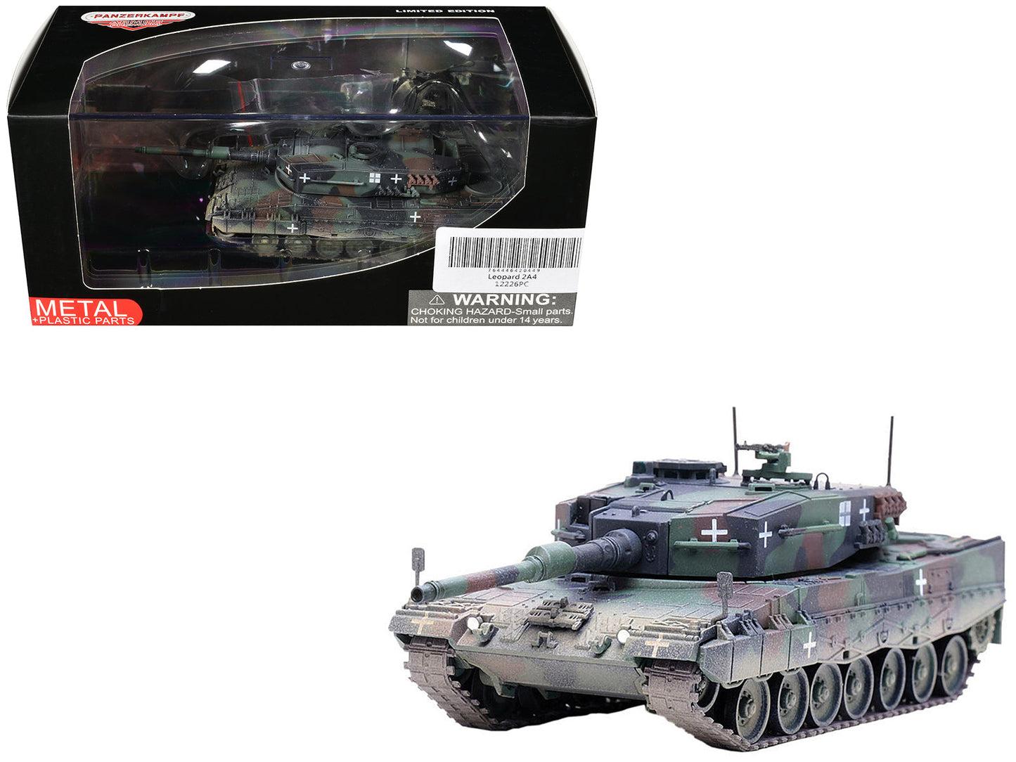 Leopard 2A4 Main Battle Tank with Snorkel "3-Tone Camouflage" Ukrainian Army "Armor Premium" Series 1/72 Diecast Model