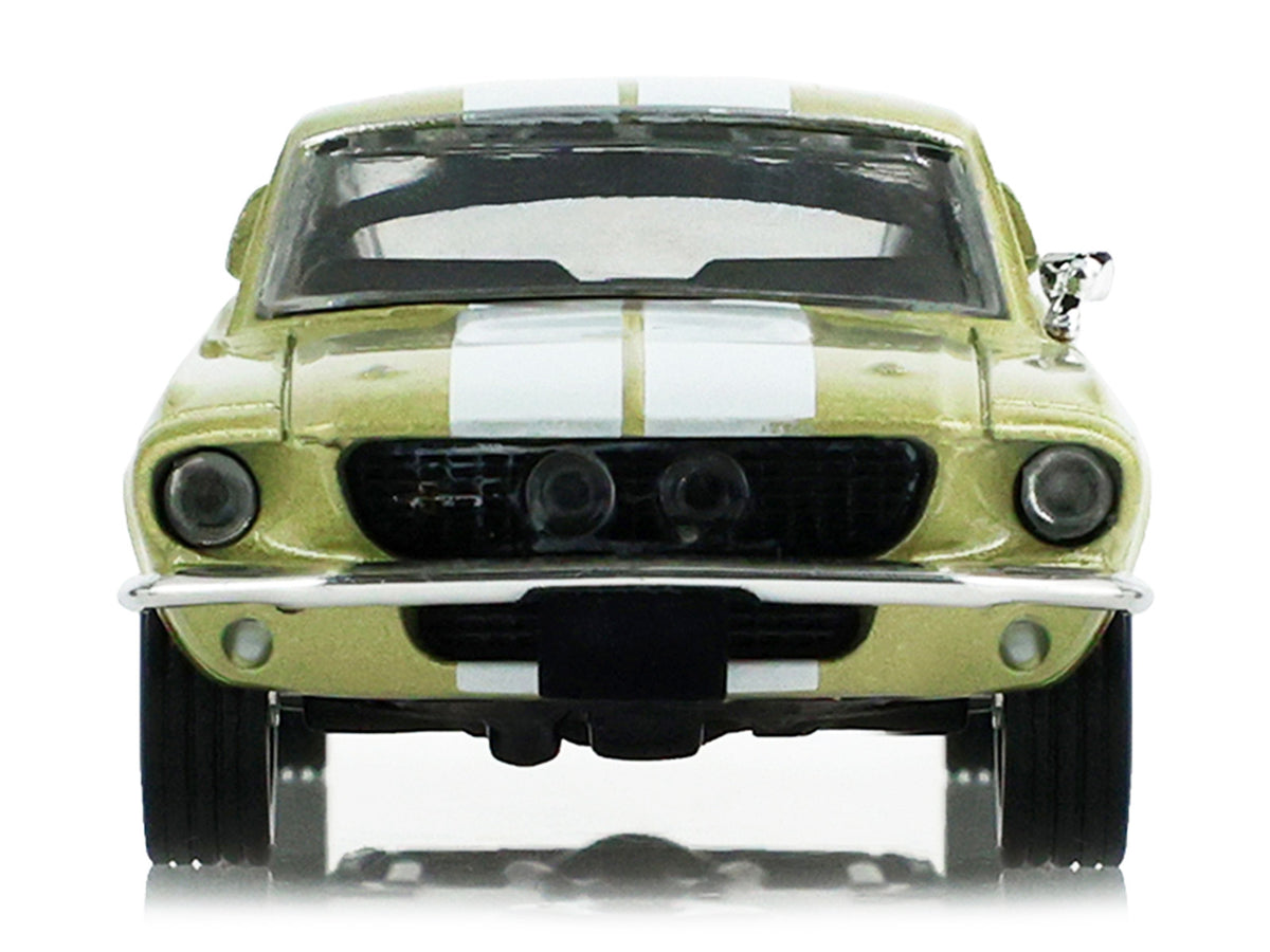 1967 Ford Shelby GT500 Lime Gold Metallic with White Stripes "Stampede" Series 2 1/64 Diecast Model Car