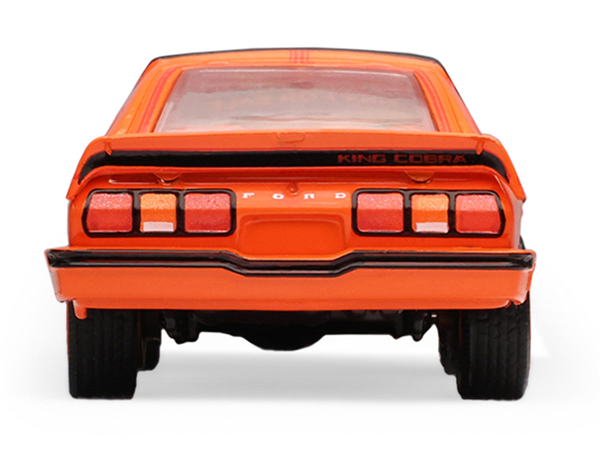 1978 Ford Mustang King Cobra II Tangerine with Black Graphics and Tangerine Interior "The Mustang Stampede" Series 2 1/64 Diecast Model Car