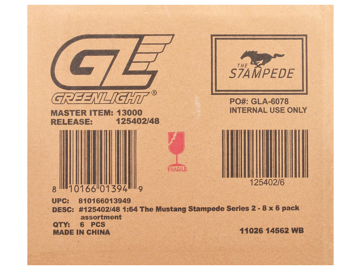 "The Mustang Stampede" Series 2 Set of 6 pieces 1/64 Diecast Model Cars
