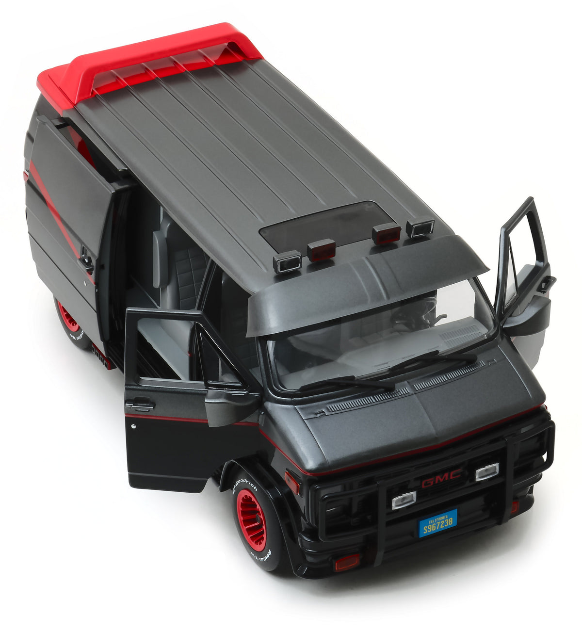 1983 GMC Vandura Black "The A-Team" (1983-1987) TV Series 1/18 Diecast Model Car