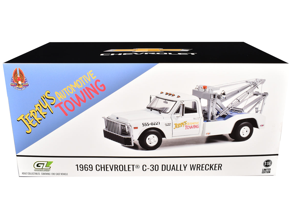1969 Chevrolet C-30 Dually Wrecker Jerry’s Towing "Fall Guy Stuntman Association" "The Fall Guy" (1981-1986) TV Series 1/18 Diecast Model Car