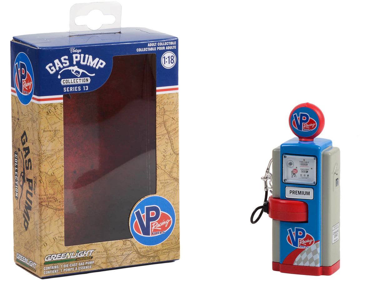 1948 Wayne 100-A Gas Pump "VP Racing Fuels" Blue and Gray "Vintage Gas Pumps" Series 13 1/18 Diecast Model