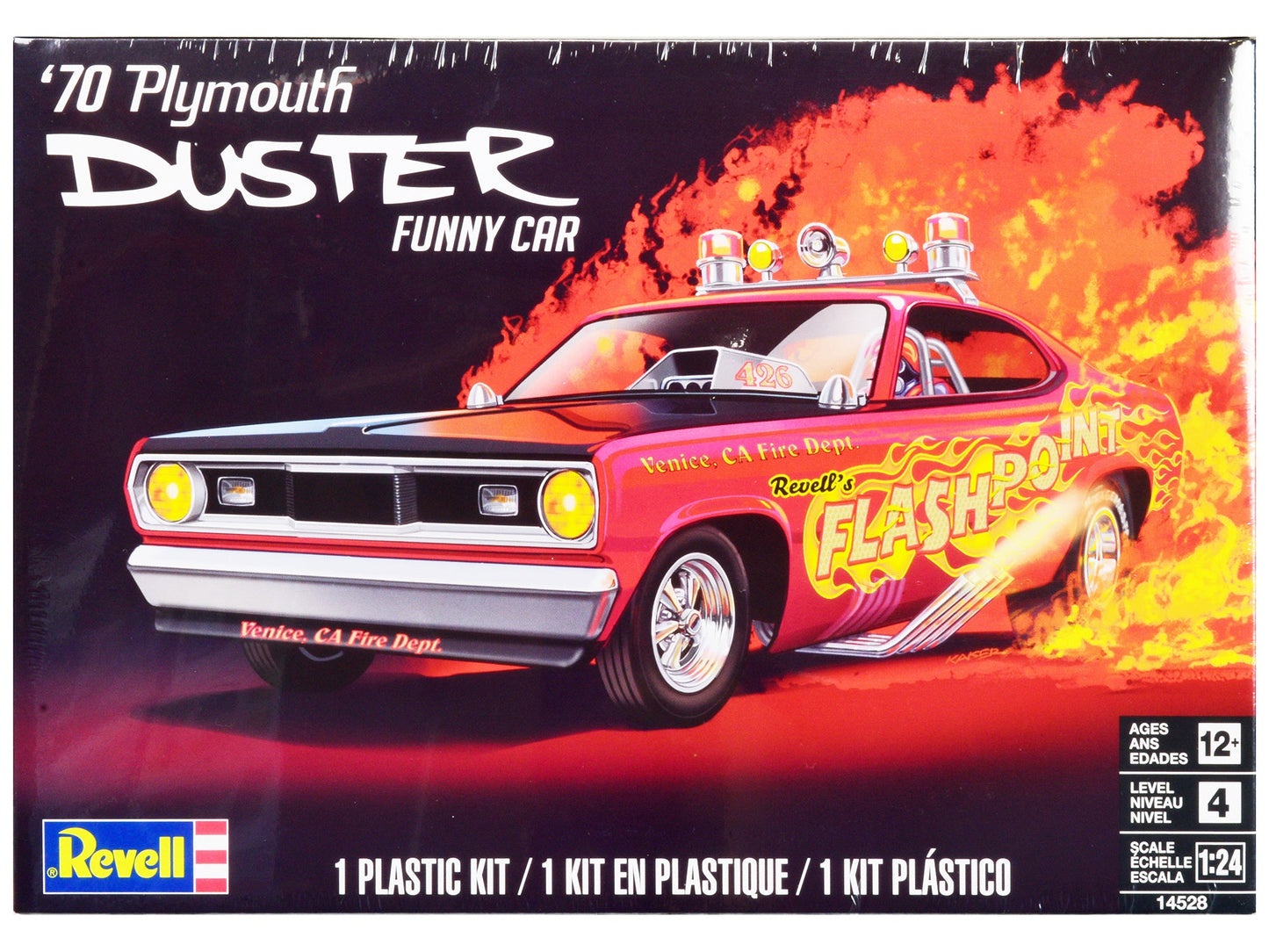 Level 4 Model Kit 1970 Plymouth Duster Funny Car 1/24 Scale Model
