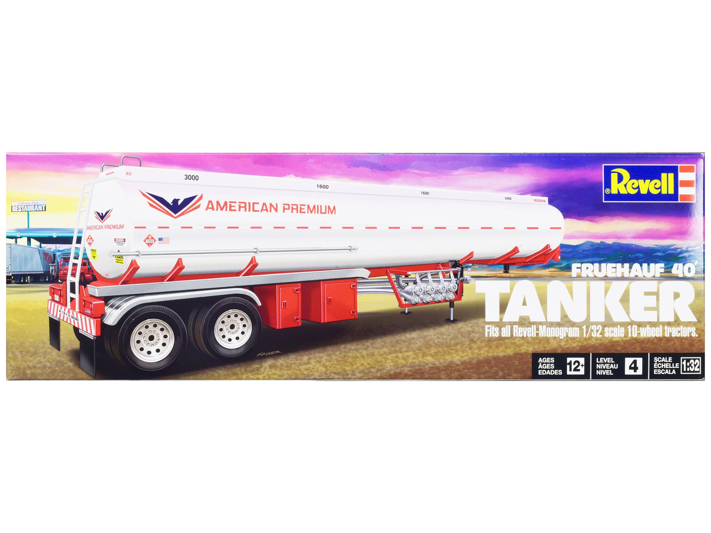Level 4 Model Kit Fruehauf 40' Tanker Trailer 1/32 Scale Model