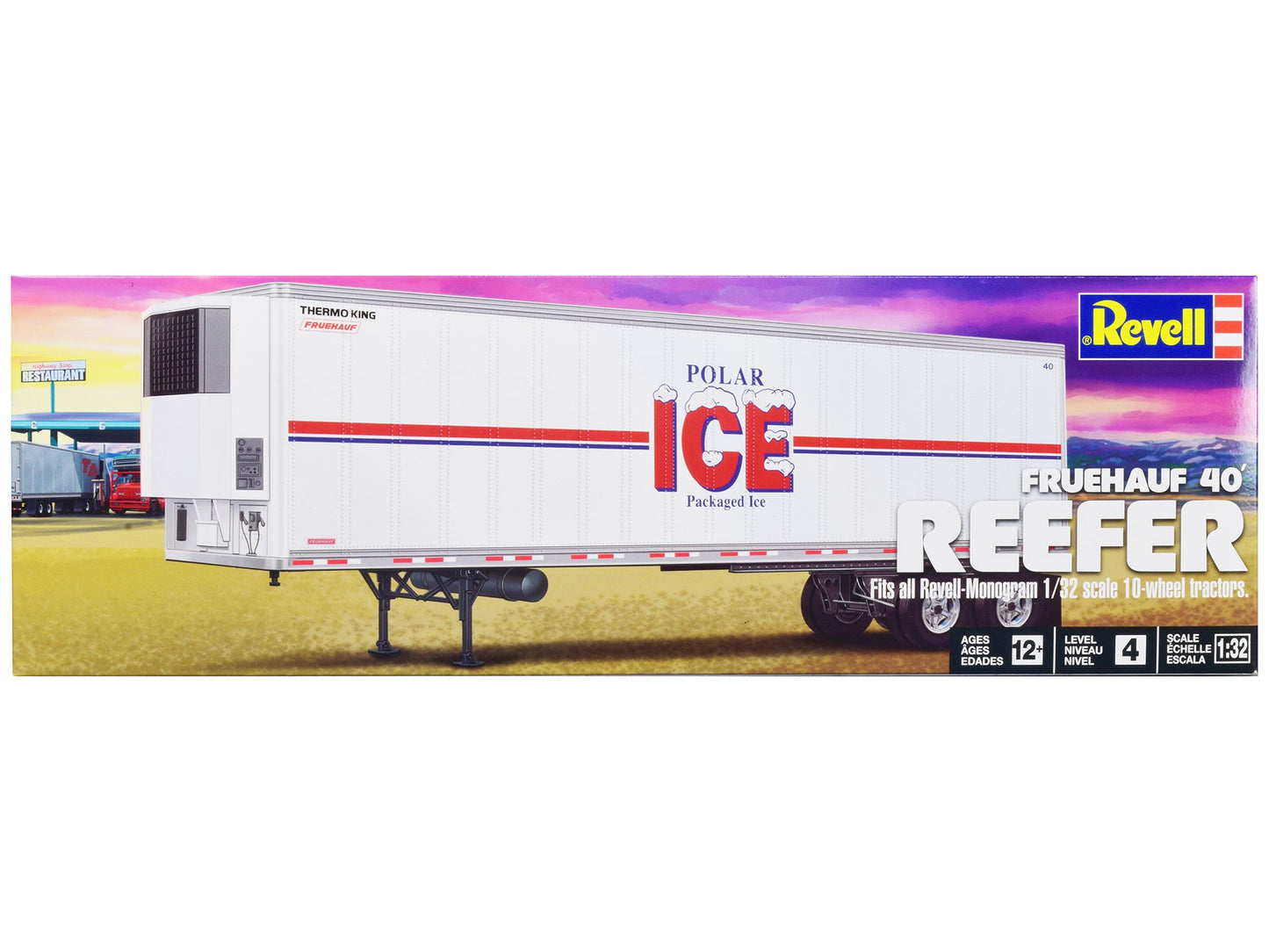 Level 4 Model Kit Fruehauf 40' Refrigerated Trailer "Polar ICE" 1/32 Scale Model
