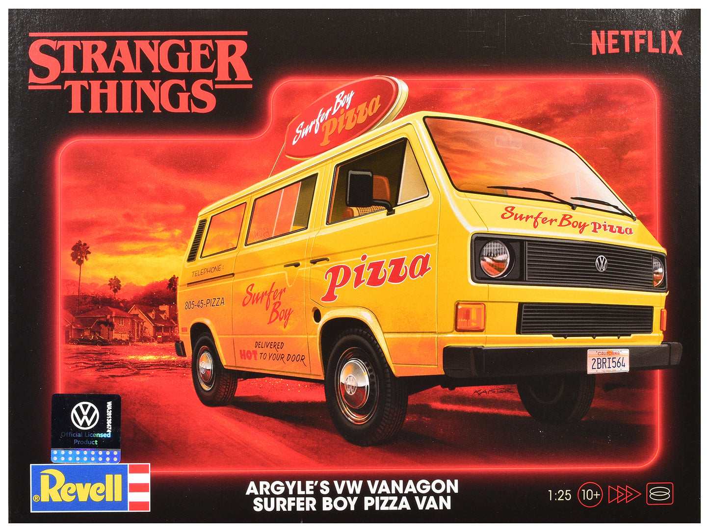Level 3 Model Kit Argyle’s Volkswagen Vanagon "Surfer Boy Pizza" Van "Stranger Things" (2016-Current) TV Series 1/25 Scale Model