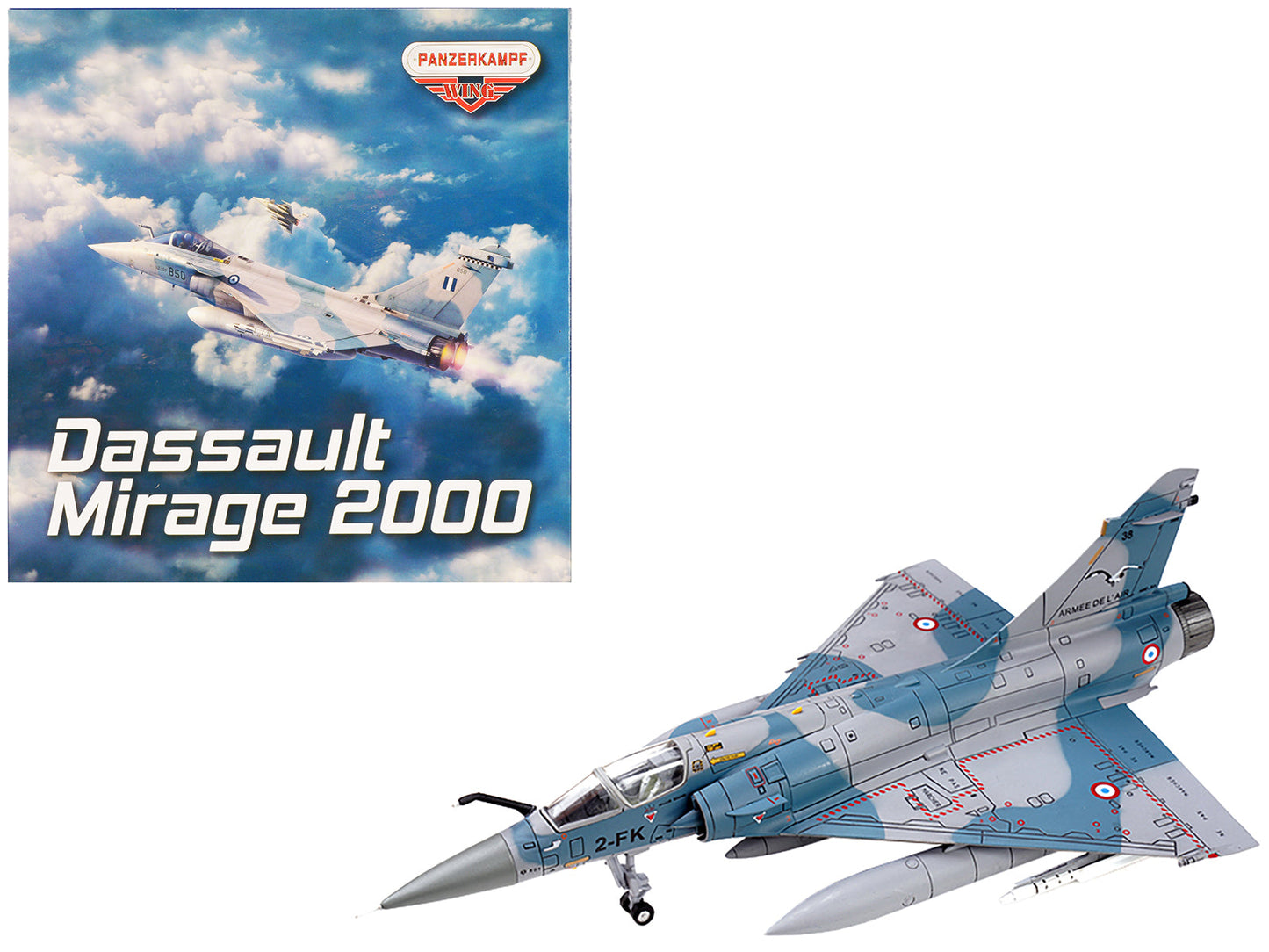 Dassault Mirage 2000-5F Fighter Aircraft "2-FK Cigognes" French Air Force "Wing" Series 1/72 Diecast Model