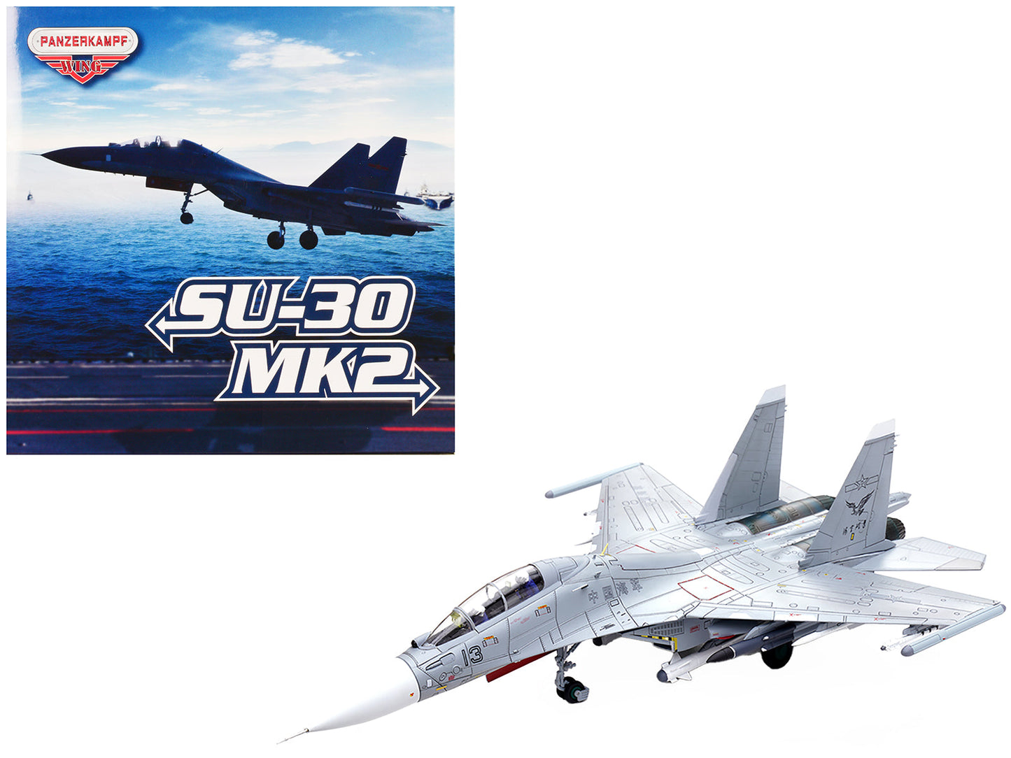 Sukhoi Su-30MKK Flanker-G Fighter Aircraft #13 "People's Liberation Army (PLA) Naval Aviation's Sea and Air Eagle Regiment" Chinese Air Force "Wing" Series 1/72 Diecast Model