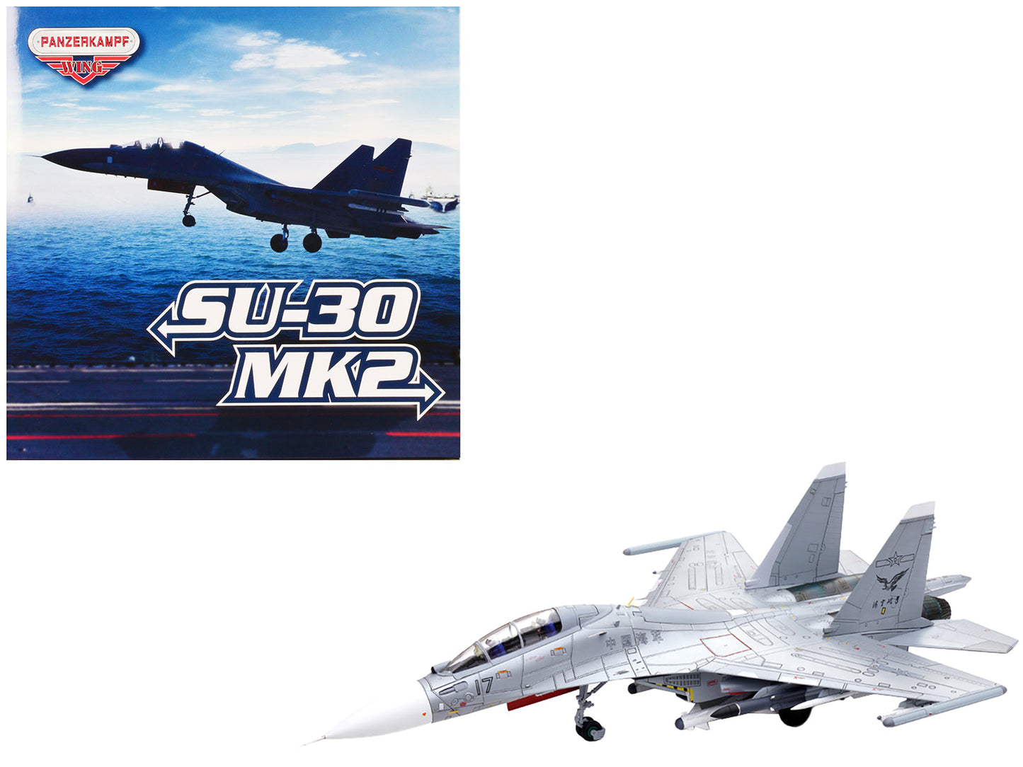 Sukhoi Su-30MKK Flanker-G Fighter Aircraft #17 "People's Liberation Army (PLA) Naval Aviation's Sea and Air Eagle Regiment" Chinese Air Force "Wing" Series 1/72 Diecast Model