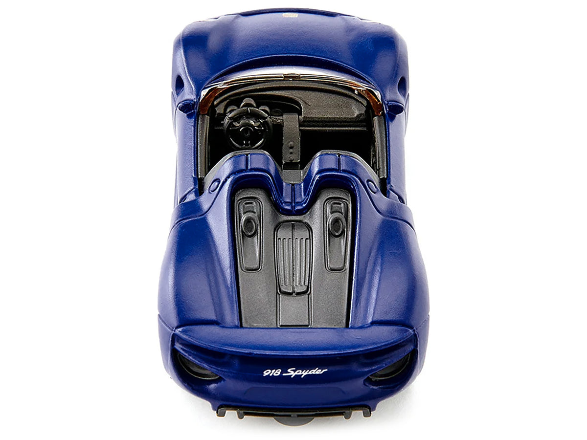 Porsche 918 Spyder Matt Blue Diecast Model Car