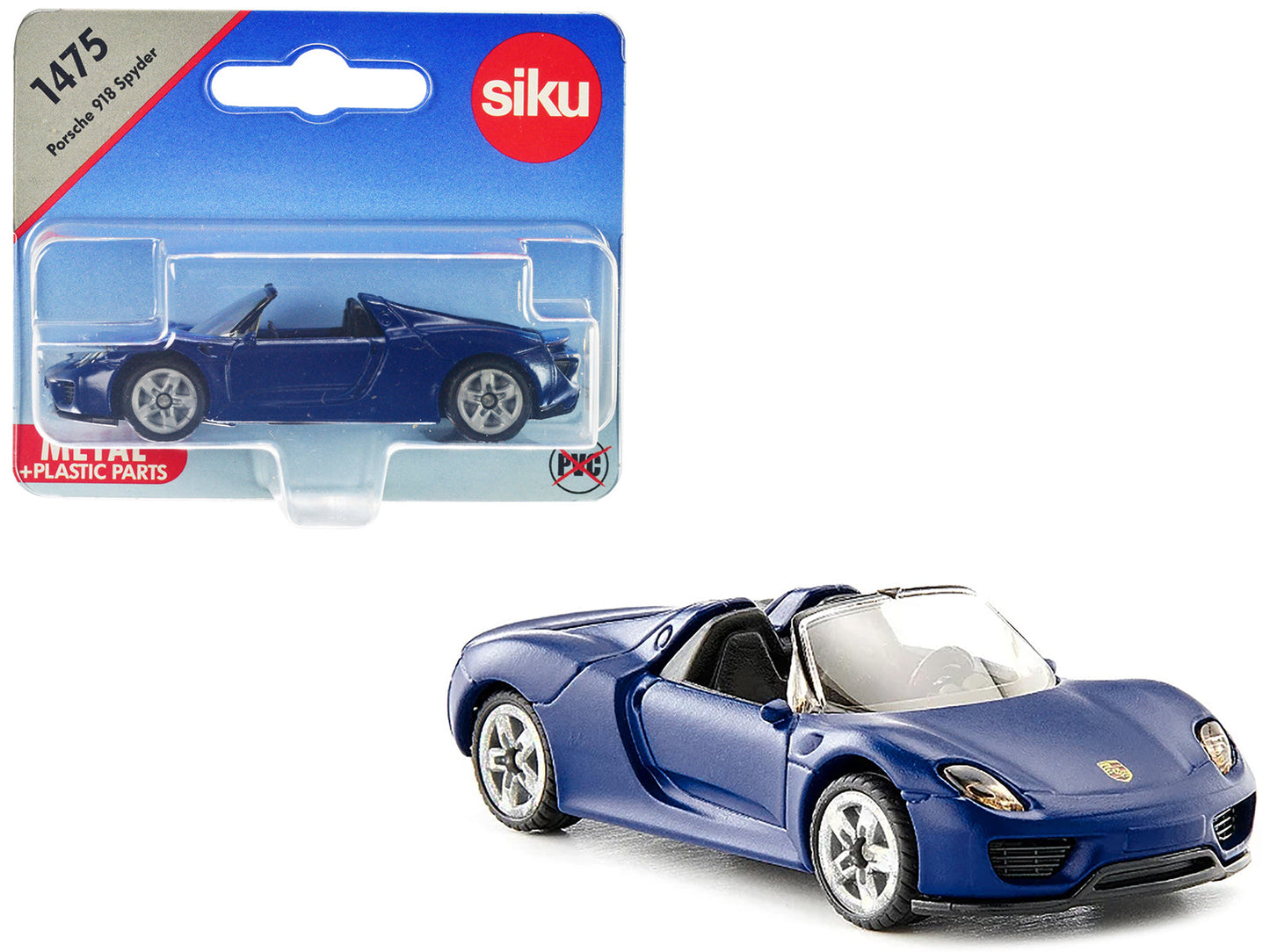 Porsche 918 Spyder Matt Blue Diecast Model Car