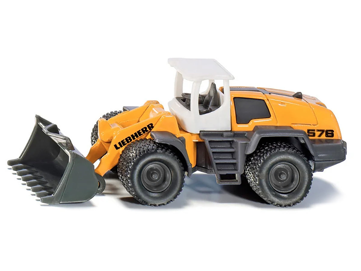 Liebherr 576 Wheel Loader Yellow with White Top Diecast Model