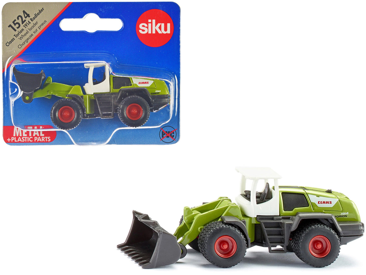 Claas Torion 1914 Wheel Loader Green with White Top Diecast Model