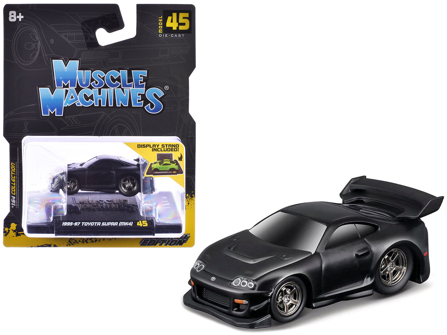 1995-97 Toyota Supra (MK4) Matt Black 1/64 Diecast Model Car