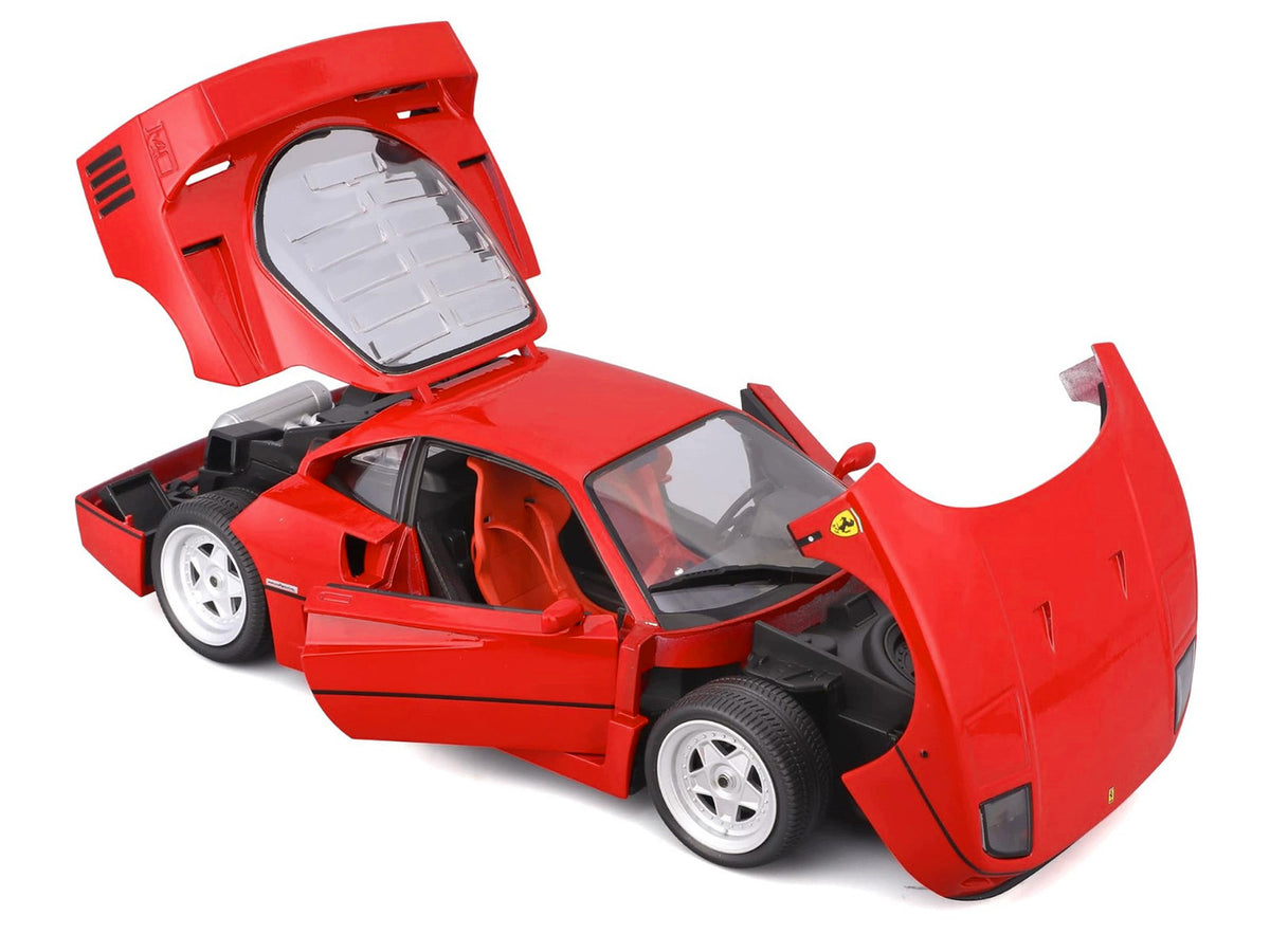 1987 Ferrari F40 Red "Race + Play" Series 1/18 Diecast Model Car
