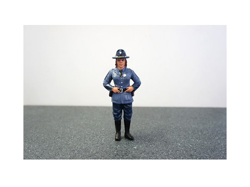 State Trooper Sharon Figure For 1:24 Diecast Model Cars