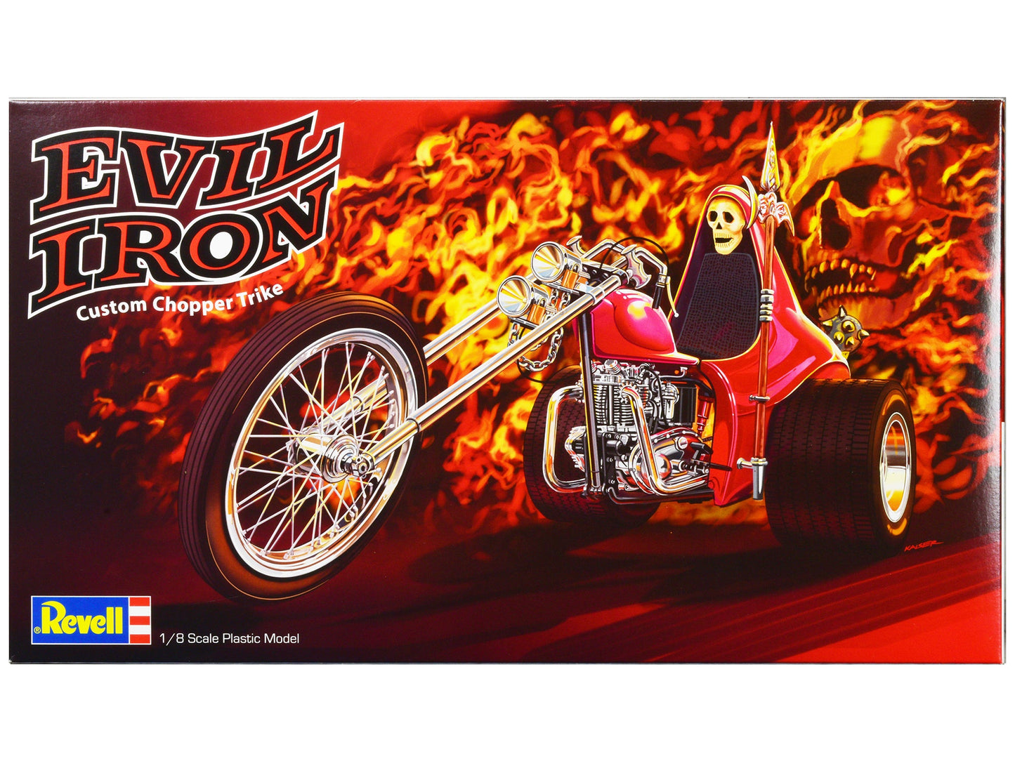 Level 5 Model Kit Evil Iron Custom Chopper Trike 1/8 Scale Model