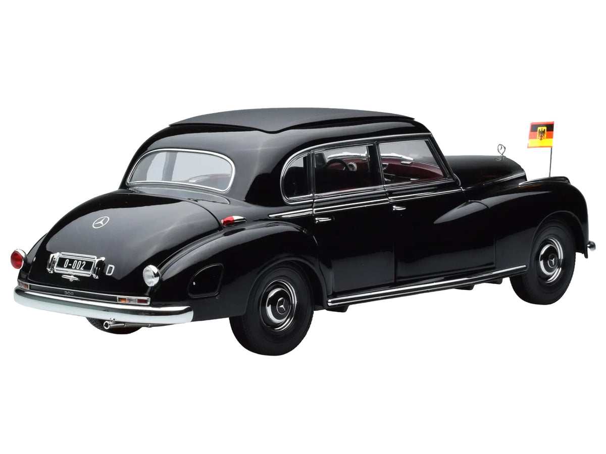 1955 Mercedes-Benz 300 Black "German Chancellor Konrad Adenauer" 1/18 Diecast Model Car