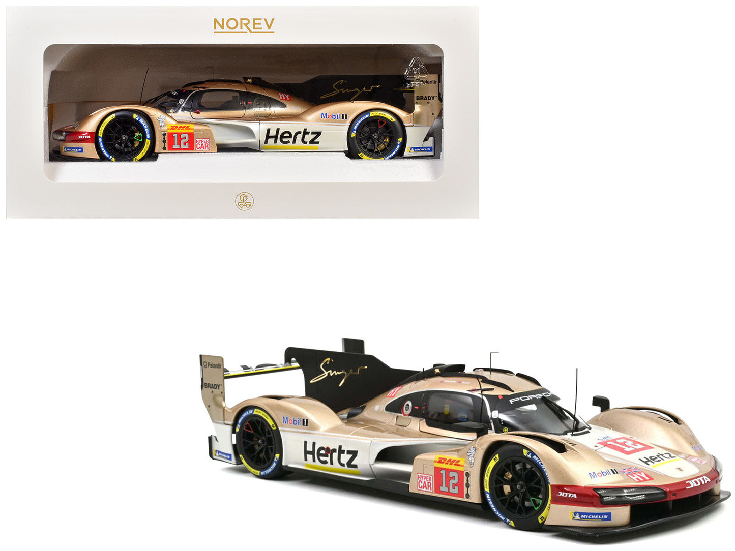 Porsche 963 #12 Callum Ilott - Will Stevens "Hertz Team Jota" Winner "6 Hours of Spa-Francorchamps" (2024) 1/18 Diecast Model Car
