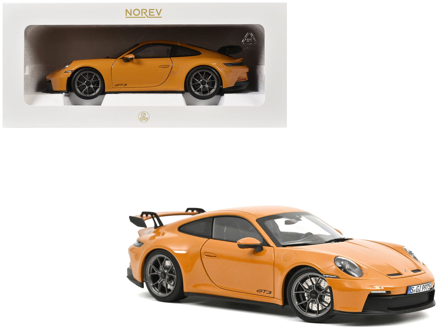 2021 Porsche 911 GT3 Bahama Yellow 1/18 Diecast Model Car