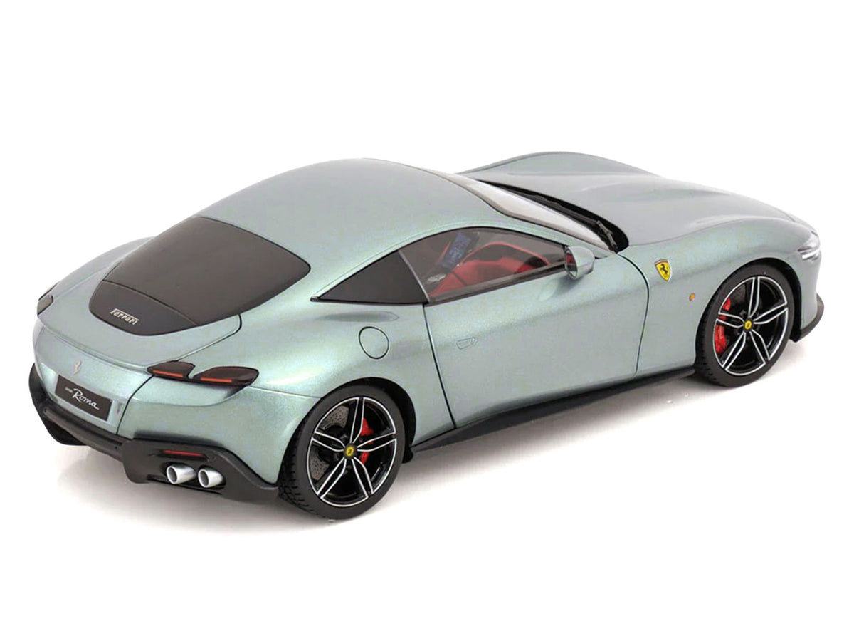 2019 Ferrari Roma Gray Metallic with Pink Interior 1/18 Diecast Model Car