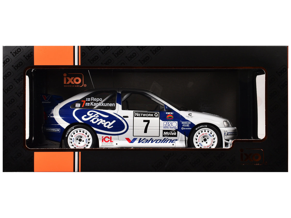 Ford Escort WRC #7 Juha Kankkunen - Juha Repo 2nd Place "RAC Rally" (1998) 1/18 Diecast Model Car