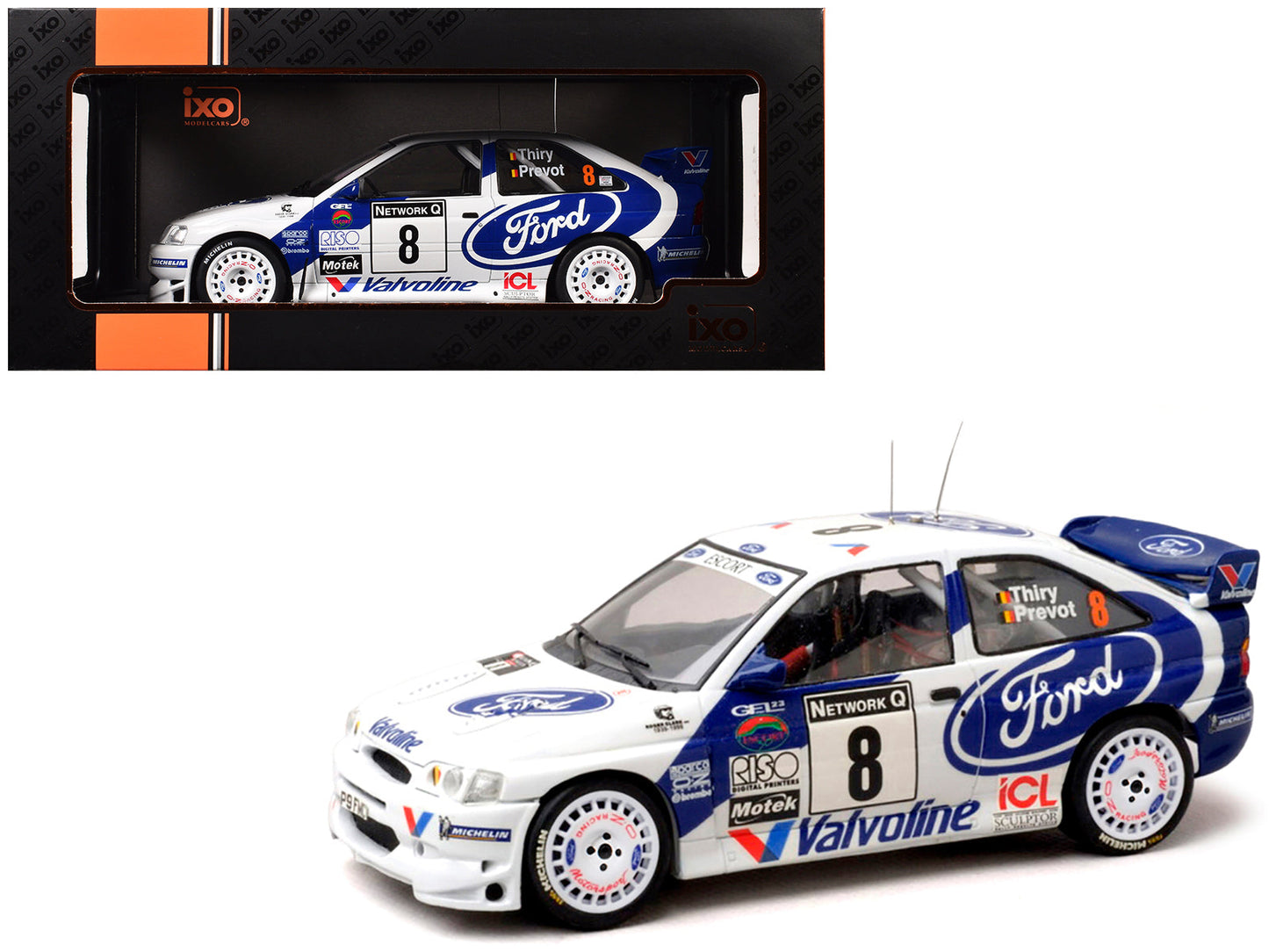 Ford Escort WRC #8 Bruno Thiry - Stephane Prevot 3rd Place "RAC Rally" (1998) 1/18 Diecast Model Car