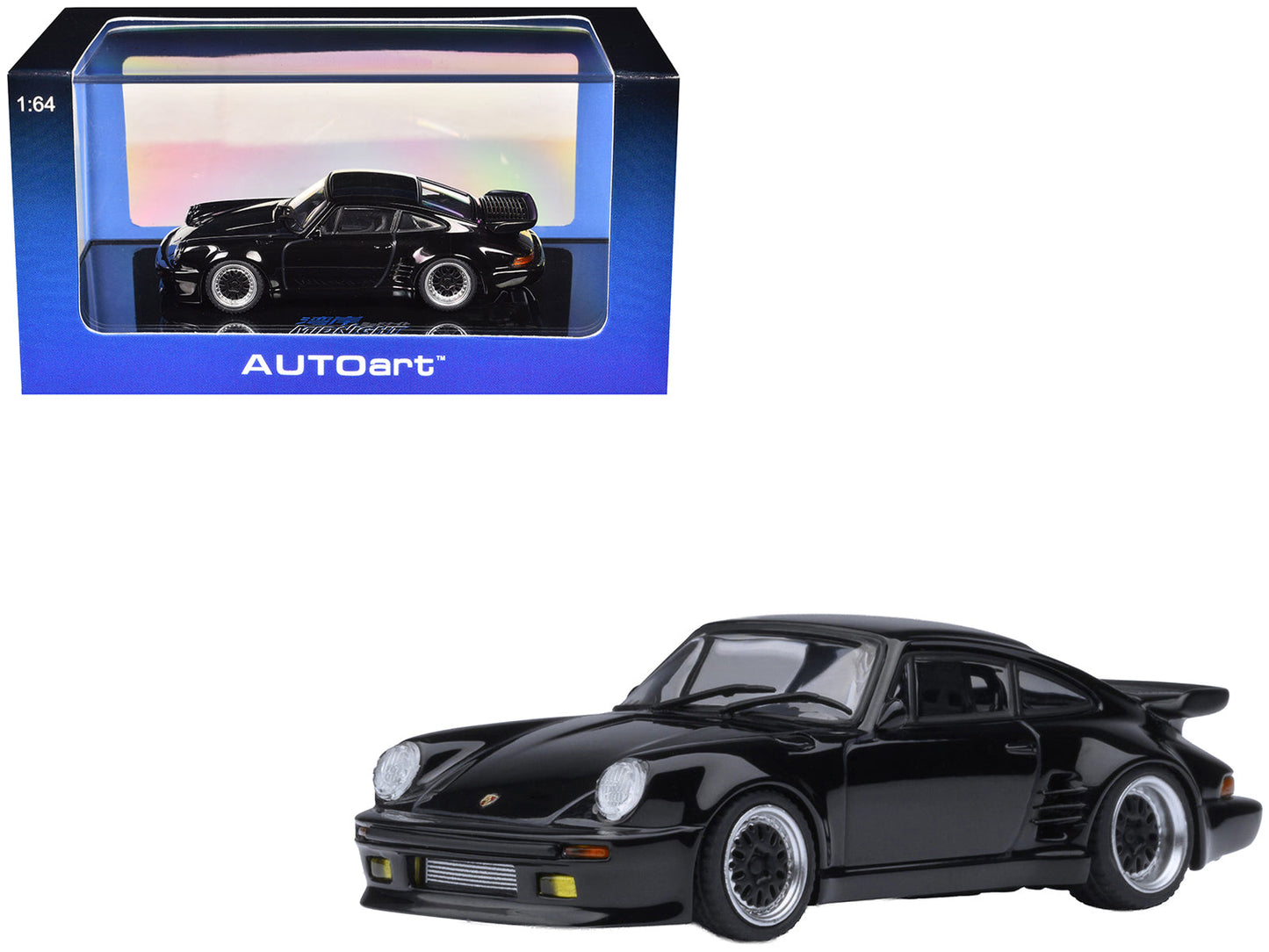 Porsche 911 (930) Turbo "Blackbird" Black "Wangan Midnight - Comic #1 Version" Manga 1/64 Model Car