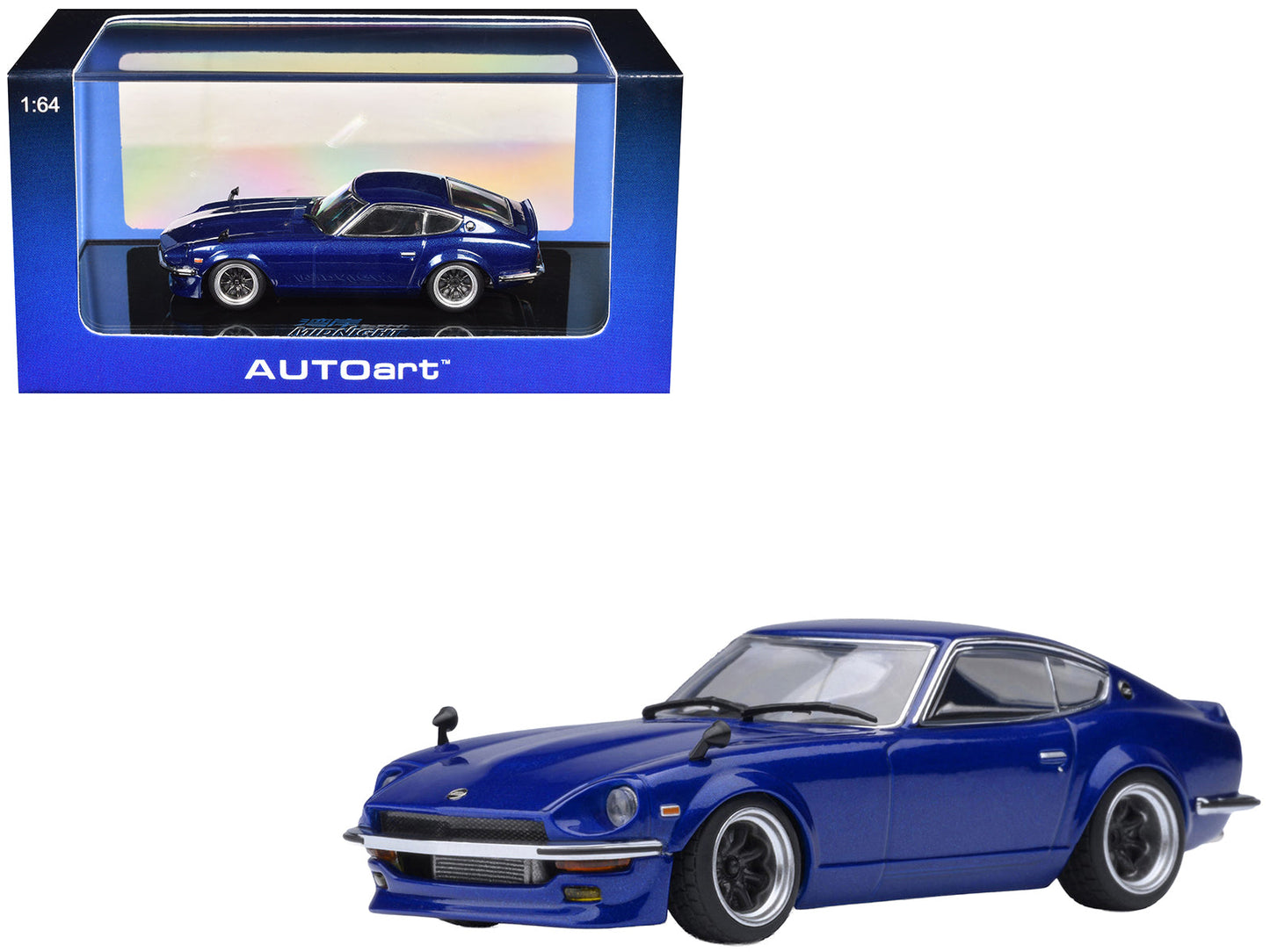Nissan Fairlady Z RHD (Right Hand Drive) "Akuma No Z" Blue Metallic "Wangan Midnight - Comic #1 Version" Manga 1/64 Model Car
