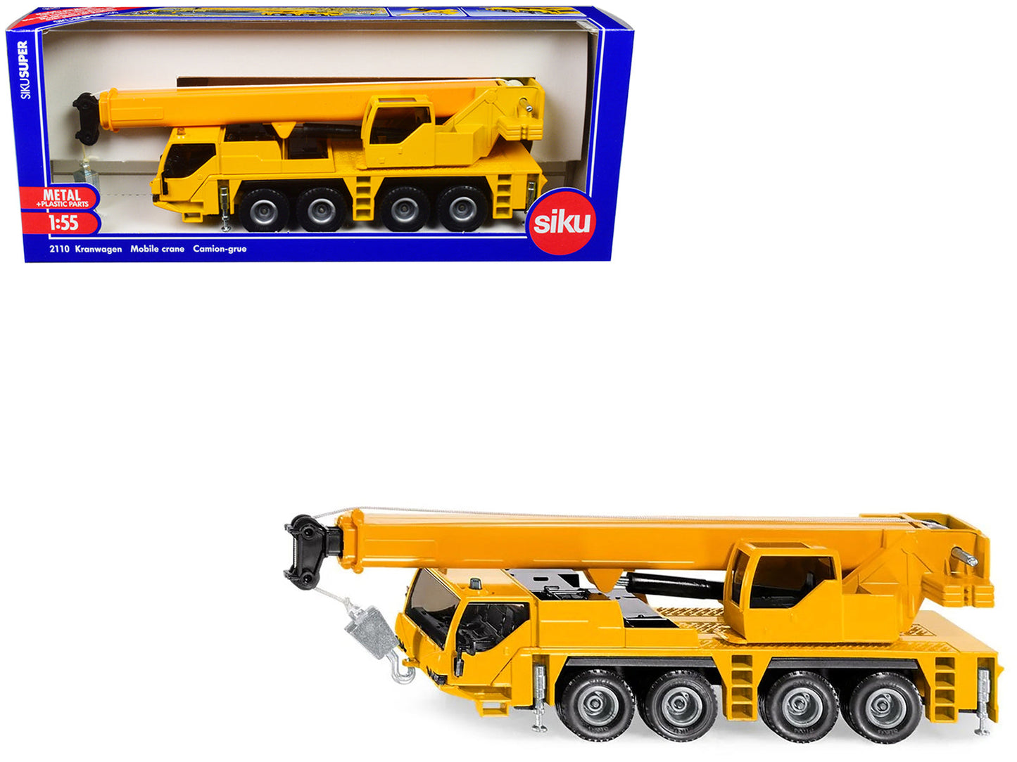 Mobile Crane Yellow 1/55 Diecast Model