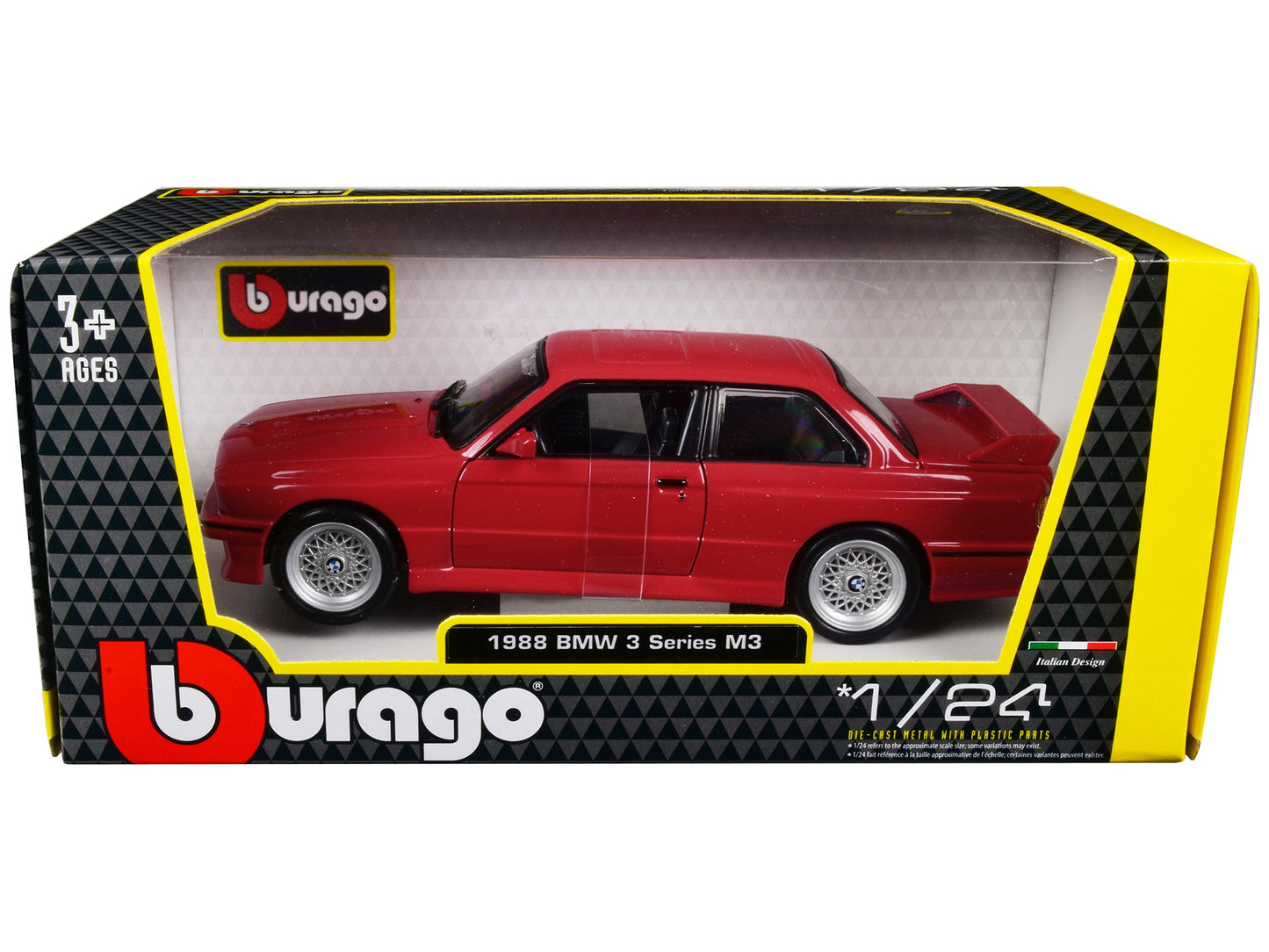 1988 BMW 3 Series M3 E30 Red 1/24 Diecast Model Car