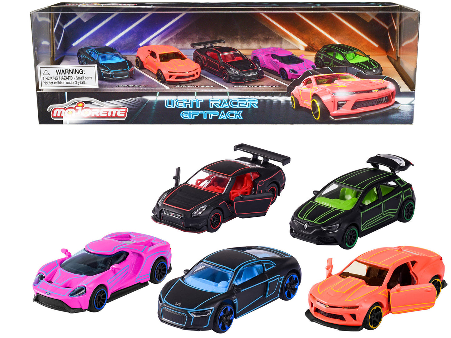 Light Racer Giftpack (2023) 5 Piece Set 1/64 Diecast Model Cars