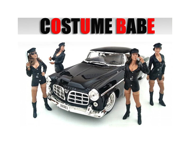 "Costume Babes" 4 Piece Figure Set For 1:24 Scale Models