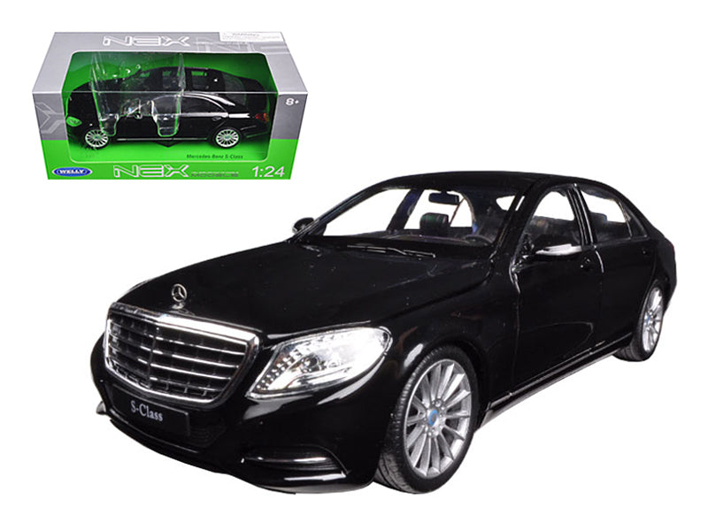 Mercedes Benz S Class with Sunroof Black "NEX Models" 1/24 Diecast Model Car