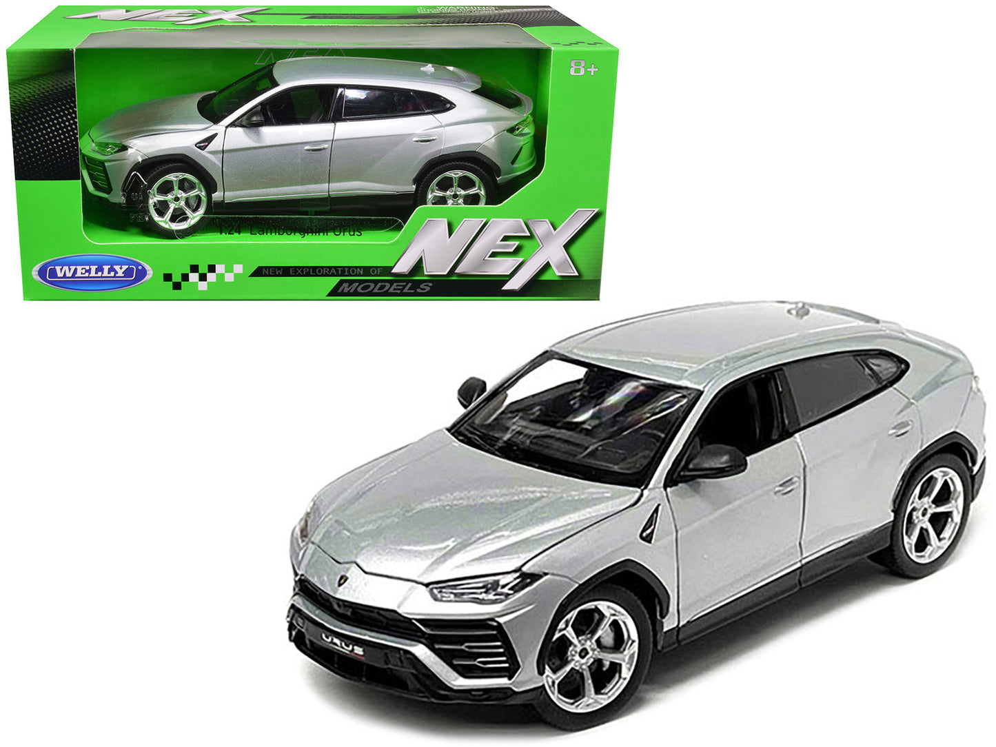 Lamborghini Urus Gray Metallic "NEX Models" 1/24 Diecast Model Car