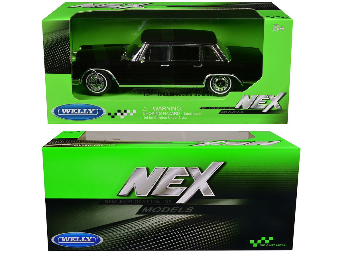 1955 Mercedes-Benz 190 SL (Closed Roof) Black "NEX Models" Series 1/24 Diecast Model Car